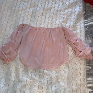 BoHo off-the-shoulder Blush Top